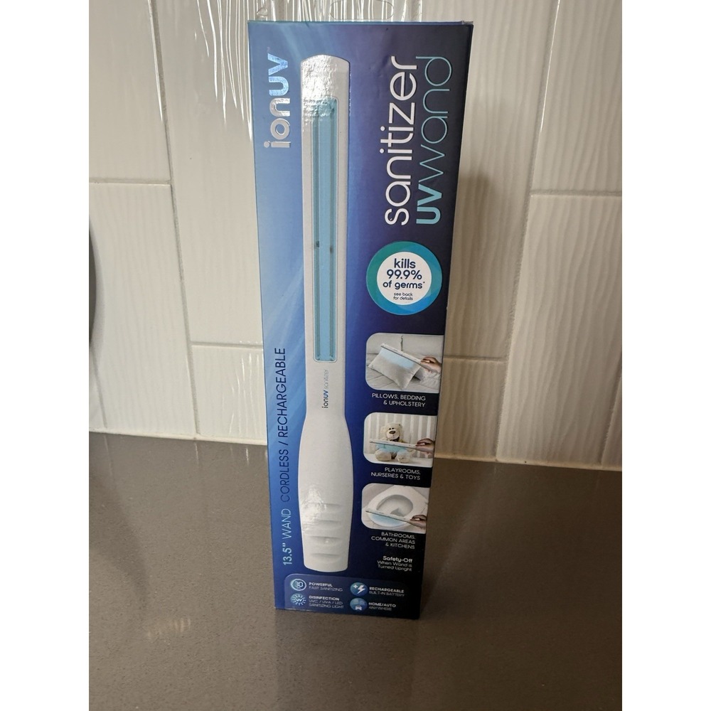 NEW IN BOX IONUV Sanitizer Wand Cordless Rechargeable Disinfection UVwand Home